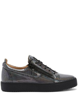 Giuseppe Zanotti виниловые кроссовки с узором, черный ru20005003 | черный