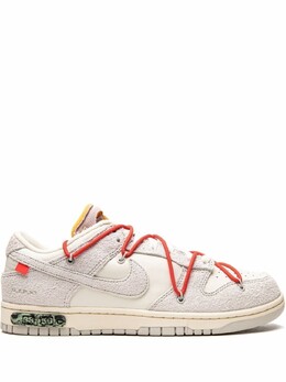 Кроссовки Nike х Off-White Dunk Low, серый/красный dj0950118 | нейтральный цвет