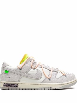 Кроссовки Nike х Off-White Dunk Low, серый/белый/желтый dj0950100 | нейтральный цвет