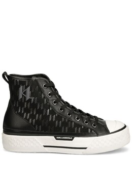 Karl Lagerfeld высокие кеды с жаккардовым логотипом, черный kl50454 | черный