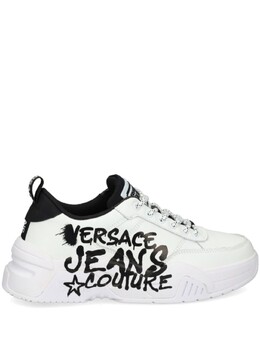 Versace Jeans Couture кроссовки на шнуровке с логотипом, белый 77ya3sf1 | белый