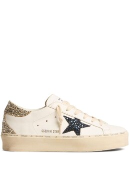 Кроссовки на платформе Hi-Star с филенками Golden Goose, белый gwf00119f005903 | белый