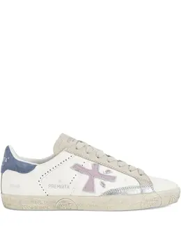 Premiata Stevend cross-detail leather sneakers 31319508