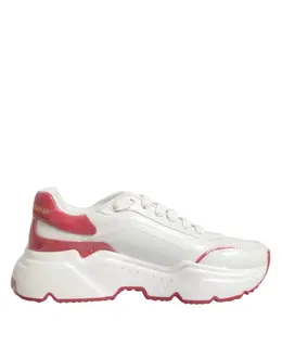 Dolce & Gabbana White Pink Daymaster Low Top Sneakers Shoes - EU37/US6.5 la12738-37