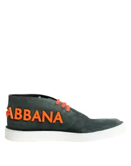Dolce & Gabbana Green Derby Logo Casual Men Sneakers Shoes - EU44/US11 mv7679-44