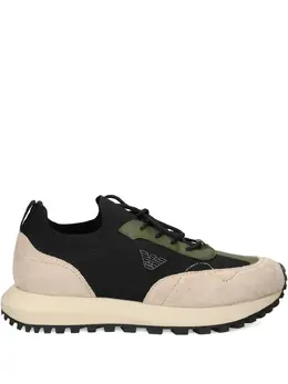 Emporio Armani knitted suede sneakers 31336710
