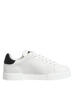 Dolce & Gabbana White Crown Patch Portofino Men Sneakers Shoes - EU39.5/US6.5 mv7795-39.5