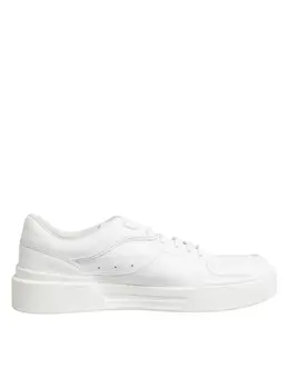 Dolce & Gabbana White Miami Leather Low Top Sneakers Shoes - EU44/US11 mv7718-44
