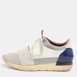 Balenciaga Multicolor Leather and Mesh Race Runner Sneakers Size 38 1190000