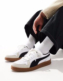 Кроссовки Puma Indoor белого цвета с резиновой подошвой 139712266 | white