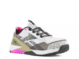 Кроссовки Reebok Work Nano X1 Composite Toe Work Sneaker — женские, белые/серые/армейско-зеленые 584157 | white/grey/army green