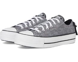 Кеды Converse Chuck Taylor All Star Lift Platform Plaid, черный/белый/черный 10010187 | black/white/black