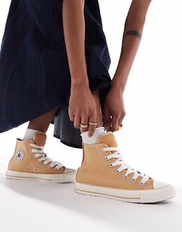 Кеды Converse Chuck Taylor All Star Hi светло-коричневого цвета 139009162 | brown
