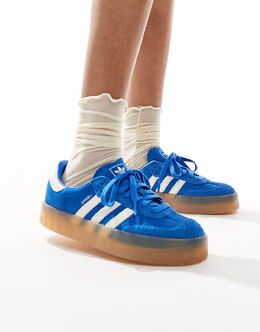 Кроссовки Adidas Sambae синего и белого цвета 138341156 | white