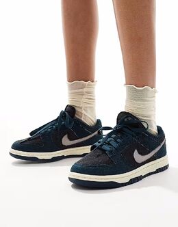 Кроссовки Nike Dunk Low SEA Denim темно-синего цвета 137319506 | mid blue