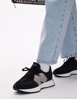 Кроссовки New Balance 327 черного цвета с леопардовым принтом — ЧЕРНЫЕ 134105982 | black