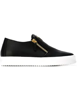 Кеды с застежками на молнию и логотипом Giuseppe Zanotti, черный 11063479 | черный