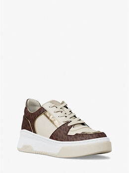 Кроссовки Lexi в смешанной технике Michael Kors, коричневый 49t5lxfs1l | brown