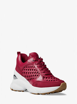 Кроссовки Katrina с плетеной танкеткой Michael Kors, красный 49t5kafs3l | dk raspberry