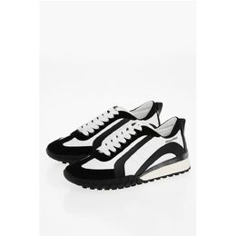 Кроссовки LEGEND из кожи с замшевыми деталями Dsquared2, черно-белое 0017723941 | black and white