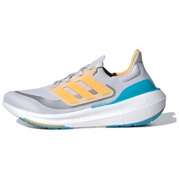 Кроссовки Adidas Ultra Boost Light Dash Grey Flash Orange Lucid Cyan, голубой ie1758 | gray-yellow-blue