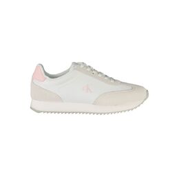 Белые кожаные женские кроссовки Calvin Klein, белый 0017778113 | white