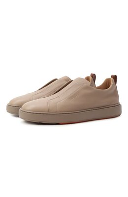 Кожаные кеды Cleanic Santoni mbcg21995tarklld