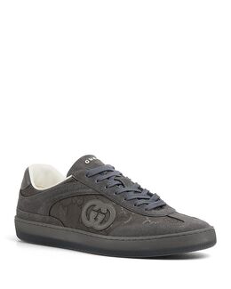 Мужские кроссовки GG из замши Gucci, серый 5575628 | grey