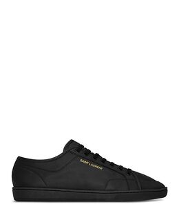 Мужские кожаные кроссовки для зала Saint Laurent, черный 5342404 | nero