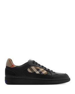 Мужские кроссовки низкие Terrace Check Burberry, черный 5459389 | black