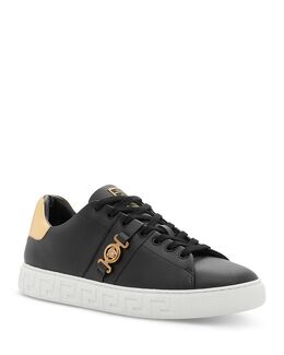 Мужские кеды Biggie La Greca из кожи Versace, черный 5557043 | black/gold