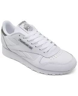 Мужские классические кожаные повседневные кроссовки Finish Line Reebok, белый 19770919 | white, gritty gray