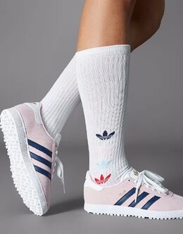 Кроссовки для гольфа Adidas Gazelle без шипов в прозрачно-розовом цвете Adidas Performance 148013202 | clear pink / night indigo / cl