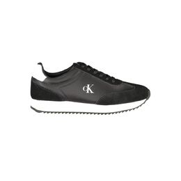 Черные кожаные женские кроссовки Calvin Klein, черный 0018254424 | black