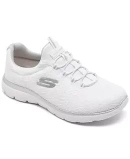 Женские повседневные широкие кеды Summit-Artistry Chic от Finish Line Skechers, белый 16751137 | white, silver