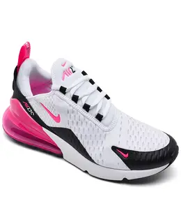 Женские повседневные кроссовки Air Max 270 от Finish Line Nike, мультиколор 19888665 | white, hyper pink