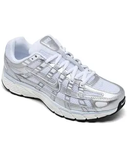 Женские повседневные кроссовки P-6000 от Finish Line Nike, белый 19888647 | white, silver, blue