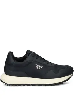 Emporio Armani logo-appliqué panelled sneakers 31474546