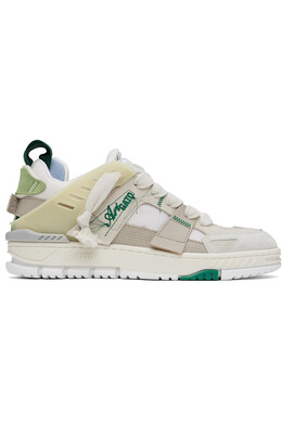 Кроссовки в стиле пэчворк Axel Arigato, мультиколор 251307m237004 | dark beige/light green