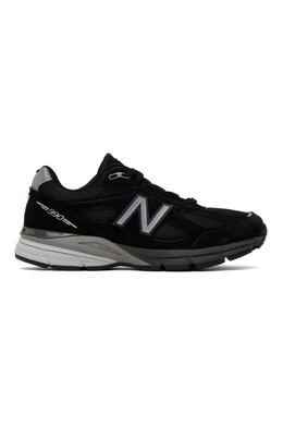 Сделано в США кроссовки 990v4 New Balance, мультиколор 241402m237011 | black/silver
