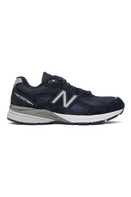 Сделано в США кроссовки 990v4 New Balance, мультиколор 241402m237012 | navy/silver