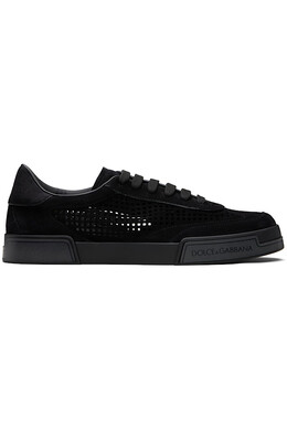 Замшевые яхтенные кроссовки Portofino Dolce & Gabbana, черный 251003m237057 | black