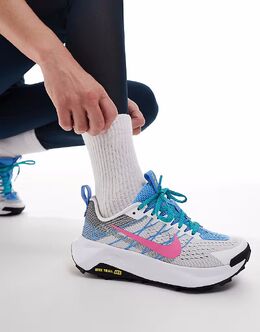 Кроссовки Nike Running ReactX Wildhorse белого и синего цветов 139790515 | white