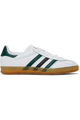 Газель кроссовки для зала Adidas, мультиколор 251751f128232 | cloud white/collegiate green/core black