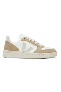 Кожаные кроссовки V-10 Veja, мультиколор 242610f128053 | white/natural/sahara