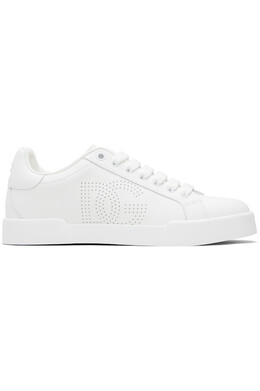 Кроссовки Portofino из телячьей кожи Dolce & Gabbana, мультиколор 251003f128001 | bianco/bianco