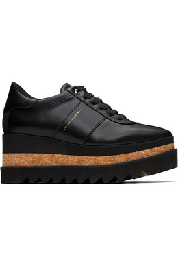 Кроссовки Sneak-Elyse на платформе со шнуровкой Stella McCartney, черный 252471f128000 | black