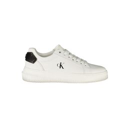 Белые кожаные женские кроссовки Calvin Klein, белый 0018254417 | white