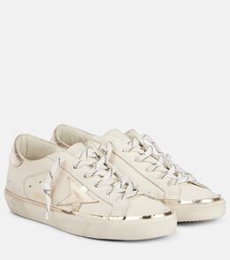 Кожаные кроссовки Super-Star Golden Goose, Optic White/Platinum p01056957 | optic white/platinum