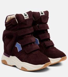 Balskee замшевые платформенные кроссовки на высокой подошве Isabel Marant, Plum/Lavender p01070706 | plum/lavender